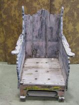 A decorative painted ship's chair