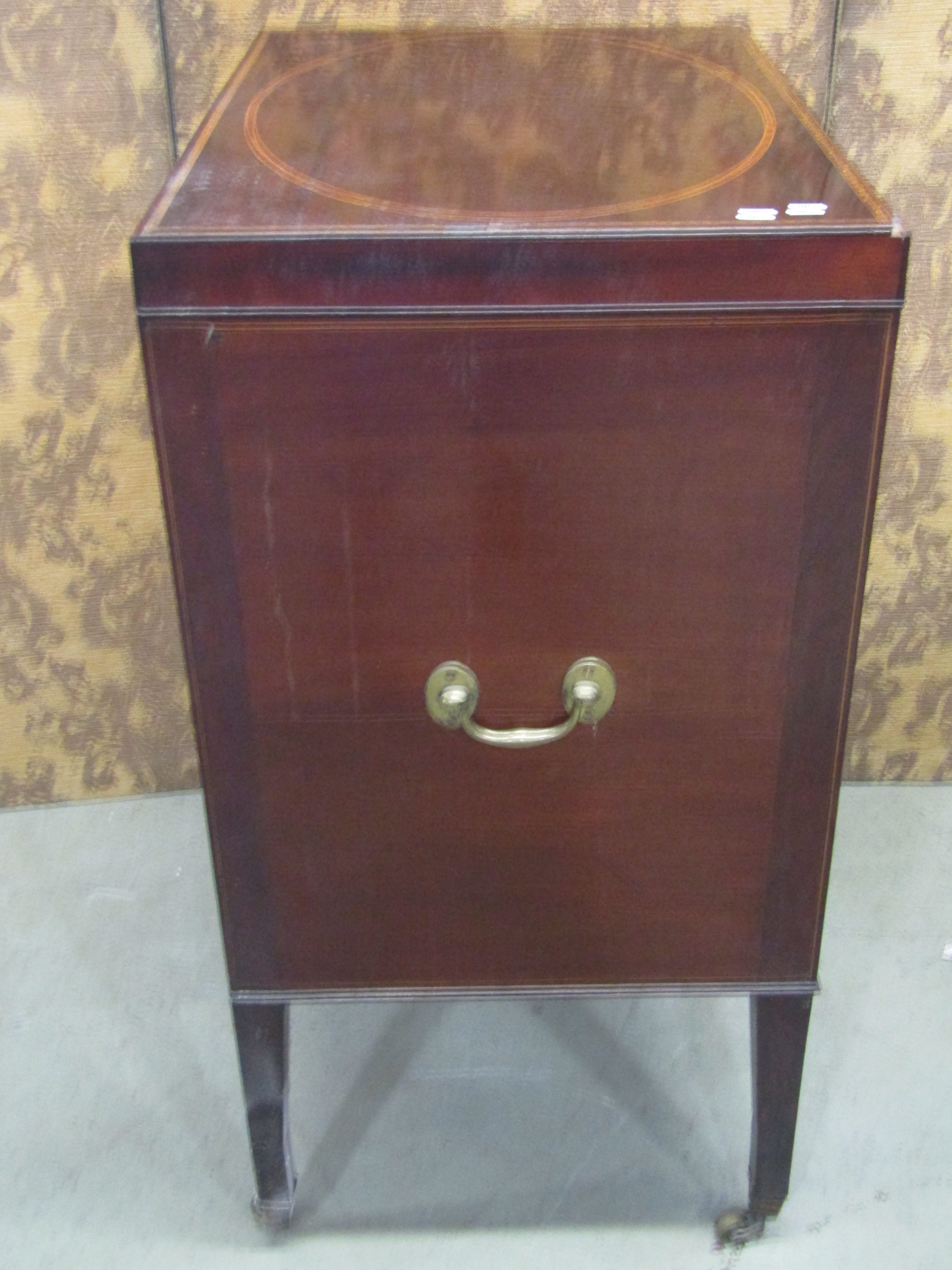 A Georgian mahogany gentleman's wash stand with rising lid, with comprehensively fitted interior, - Image 8 of 9
