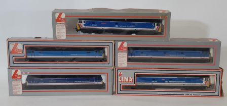 Five 00 gauge Class 47 and Class 50 locomotives by Lima, all in Network South-East livery