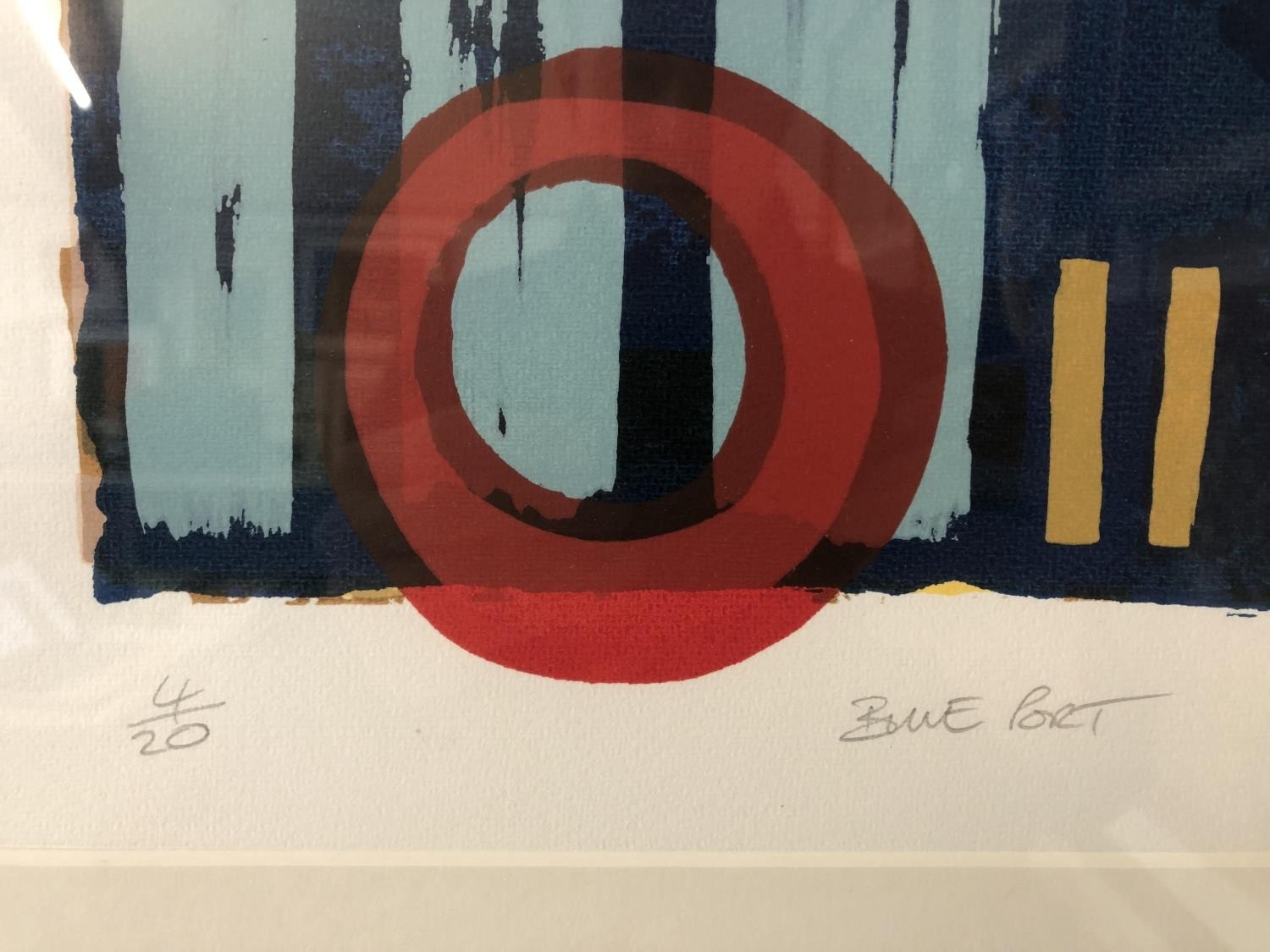 Lee Crew (b.1970) - 'Blue Port', limited edition silkscreen in colours, signed, titled and - Image 4 of 5