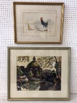 Two 20th century watercolours to include: signed 'CW' - 'Amsterdam, Holland', View along the