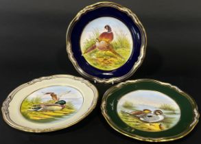 A set of six Spode British bird series plates by Harold Holdway together with three Spode game