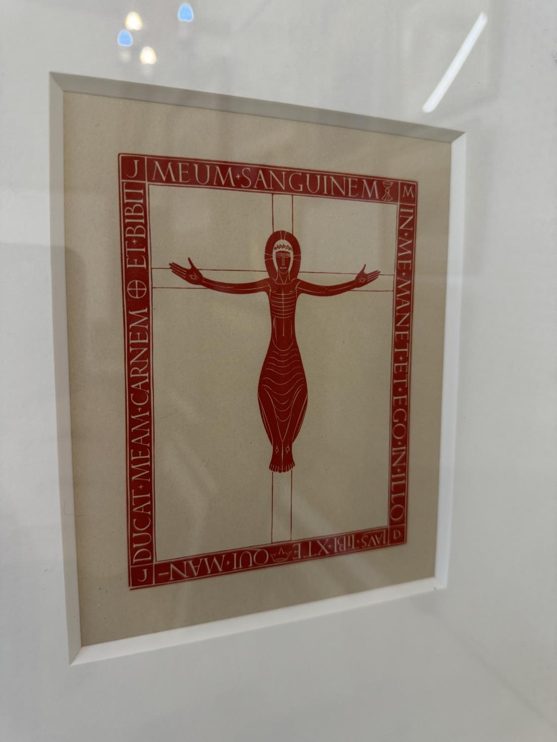 Eric Gill (British, 1882-1940) - 'Crucifix' (1919), woodblock engraving, mounting dimensions: 13 x - Image 3 of 6