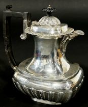 A silver Georgian style tea pot, Birmingham 1903, maker T Wooley, 20oz approx