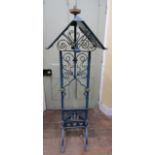 A good quality Victorian cast iron and steel ecclesiastical lectern with Gothic detail, the
