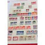 Nine large albums of late 19th & early 20th century worldwide stamps together with five small