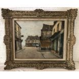 French School, Early 20th Century - Street scene, possibly Montmartre, indistinctly signed '