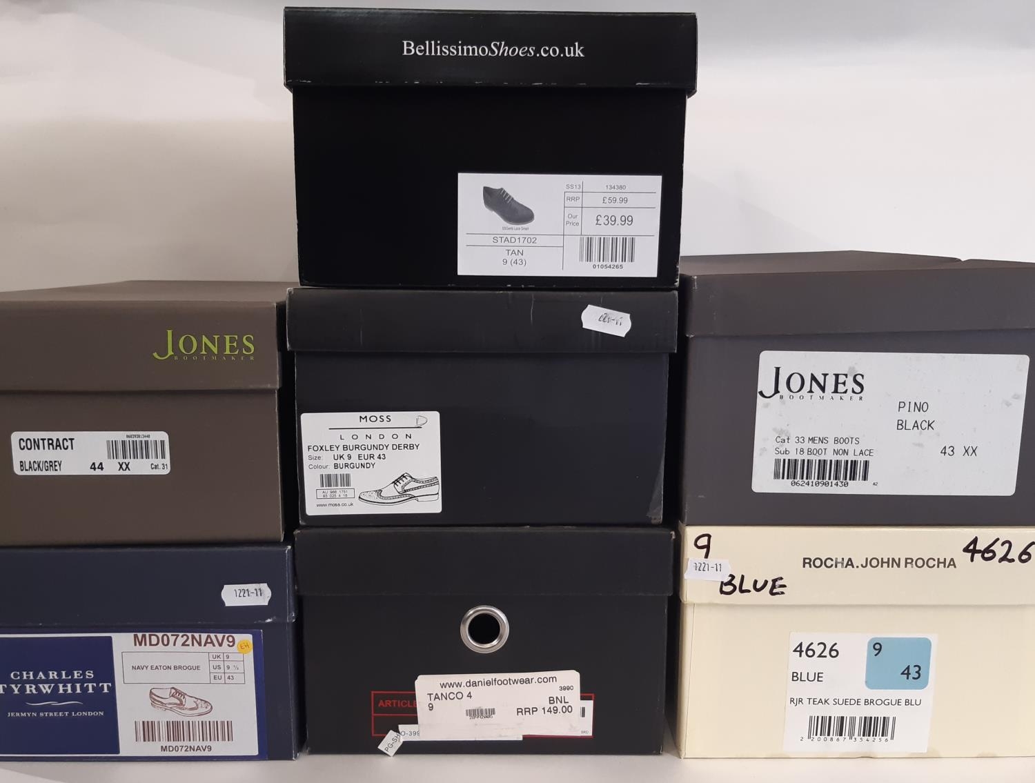 6 pairs of good quality men's shoes/boots/brogues all boxed and unworn including shoes by Pierre - Image 2 of 5