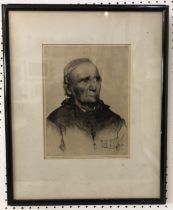 Alfred Charles Stanley Anderson CBE RA (1884-1966) - 'A Veteran of the Crimea', drypoint etching,