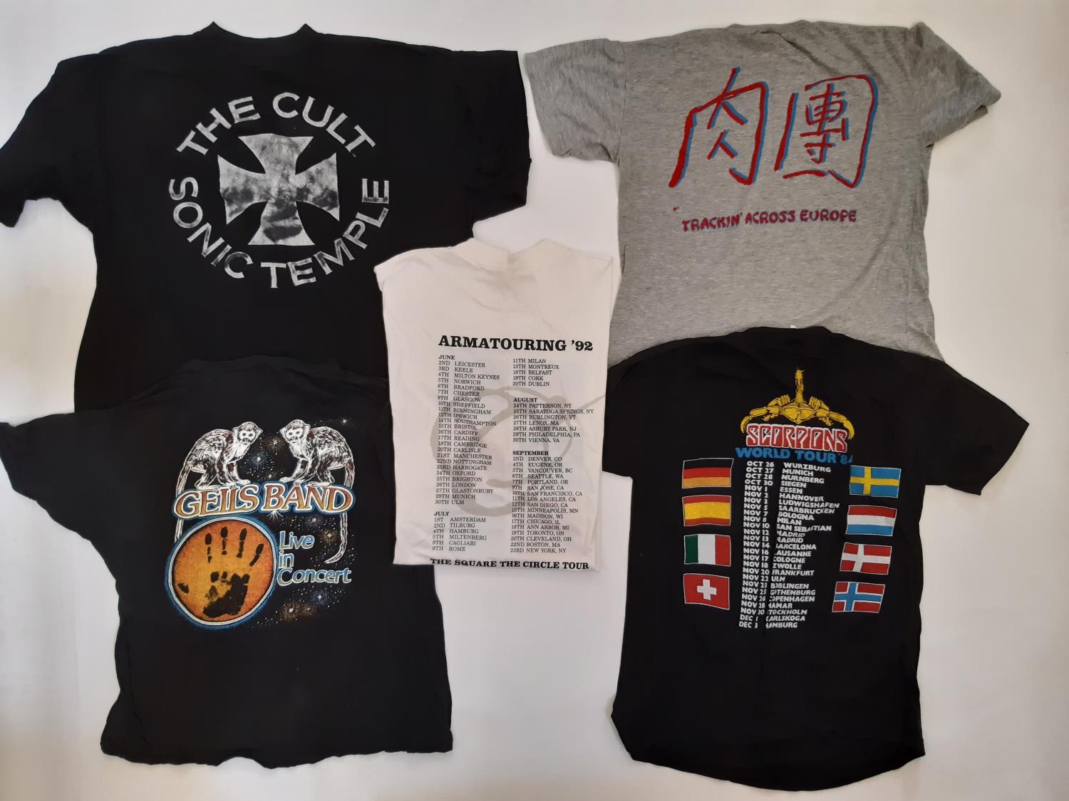 12 tour T shirts from the 1980's-90's for bands/ tours including The Cult (Sonic Temple), Meatloaf - Image 3 of 5