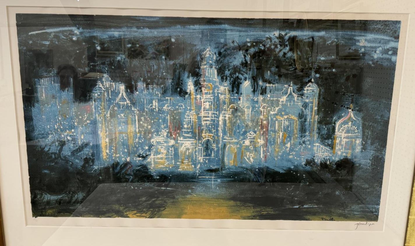 John Piper (British, 1903-1992) - 'Harlaxton (blue)' (1977), limited edition screenprint in colours, - Image 2 of 10