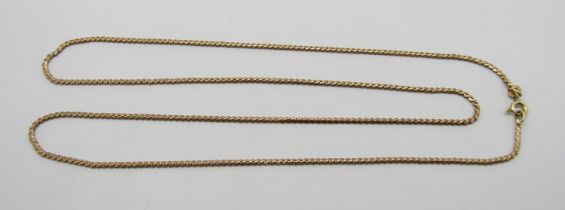 9ct chain necklace, 62.5cm L approx, 6.8g