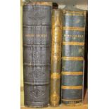 Large leatherbound & gilt edged Holy Bible (1804) in good condition together with another 1825