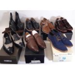 6 pairs of good quality men's shoes/boots/brogues all boxed and unworn including shoes by Pierre