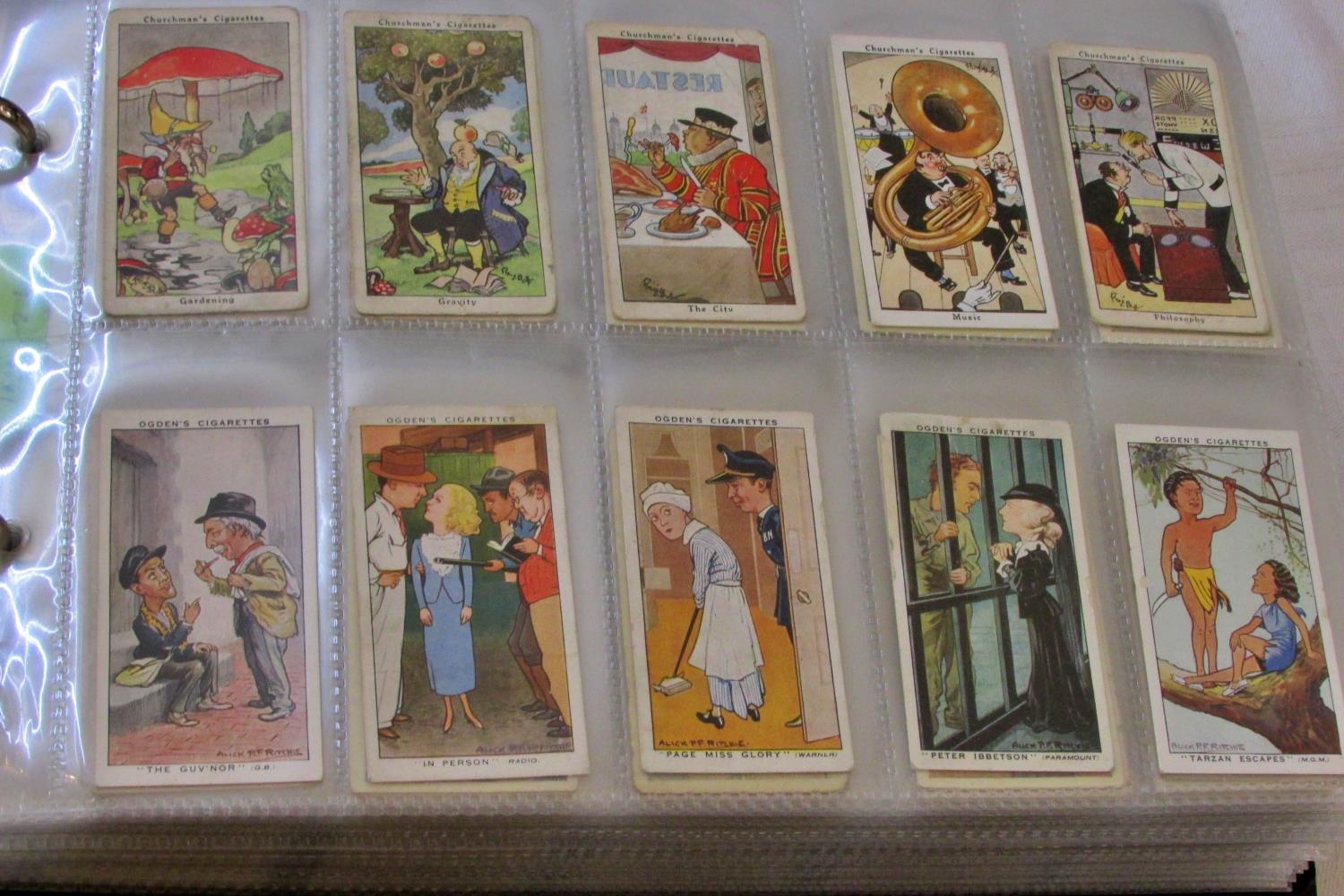 Large collection of postcards & cigarette/tea cards (Players / Wills / Ogdens / Gallahers / - Image 6 of 9