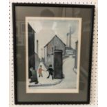 L.S. Lowry (1887-1976) - 'Viaduct Street Passage', limited edition print, numbered 414/850 in pen