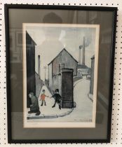 L.S. Lowry (1887-1976) - 'Viaduct Street Passage', limited edition print, numbered 414/850 in pen