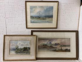 Three 19th-20th century watercolours, to include: Edwin Earp (1851-1945) - Sublime landscape with