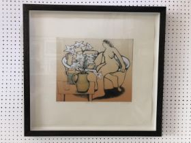 Trevor Price (b.1966) - 'Bathing Lovers II', limited edition etching and aquatint in colours,