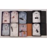 8 men's designer shirts all boxed, tagged and unused, including Calvin Klein, Valentino, Simon