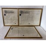 Three George III indentures relating to the county of Kent, dated 4th April 1799, 2nd October 1805