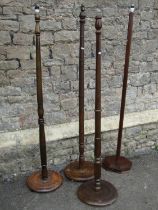 Four various early 20th century standard lamps bases