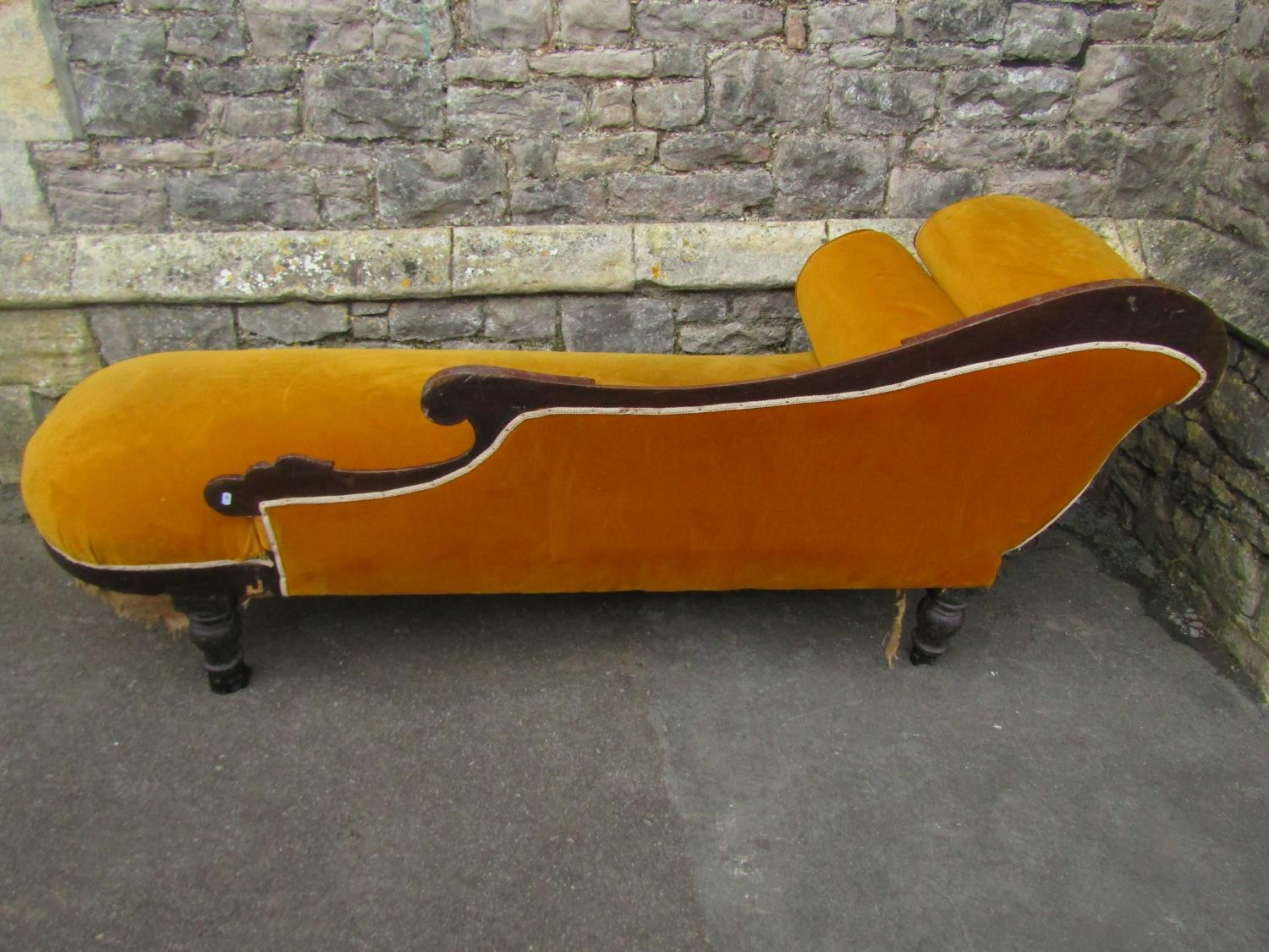A William IV chaise lounge with showwood frame (af) - Image 6 of 8