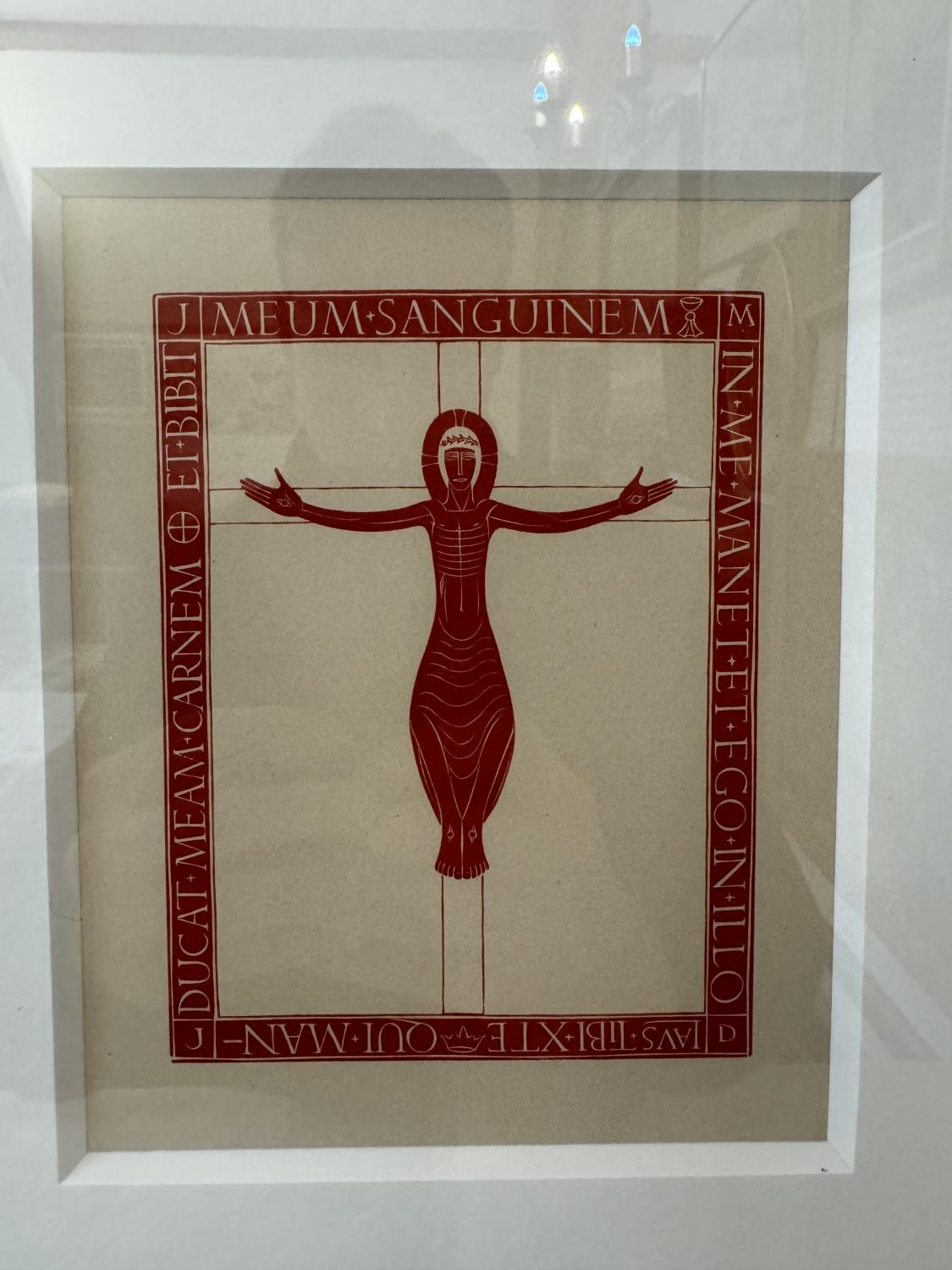 Eric Gill (British, 1882-1940) - 'Crucifix' (1919), woodblock engraving, mounting dimensions: 13 x - Image 2 of 6