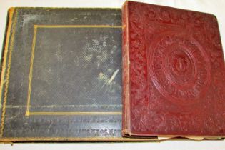 Two Victorian scrap albums including watercolours, cuttings, etchings & illustrations