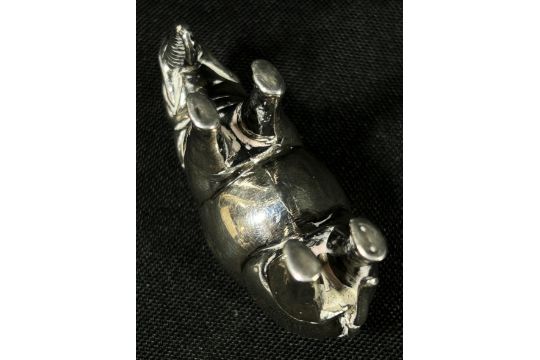 A silver elephant pin cushion, Birmingham 1905, maker Adie & Lovekin Ltd. 4cm wide. - Image 6 of 6