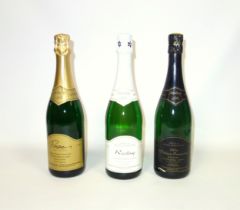 Three 6 bottle cases of German sparkling Riesling, each case a different maker, and each bottle