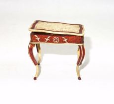 Early 19th century Napoleonic, bone, prisoner of war, miniature sewing/work table (probably for a