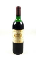 Bottle of 1973 Chateau Margaux Premier Grand Cru Classé, no stated ABV, 73cl, upper shoulder, (