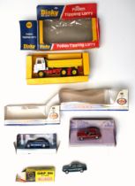 Dinky die cast models to include: Foden Tipping Lorry model 432, 1973 MGBGT V8, and M.G.B. GT