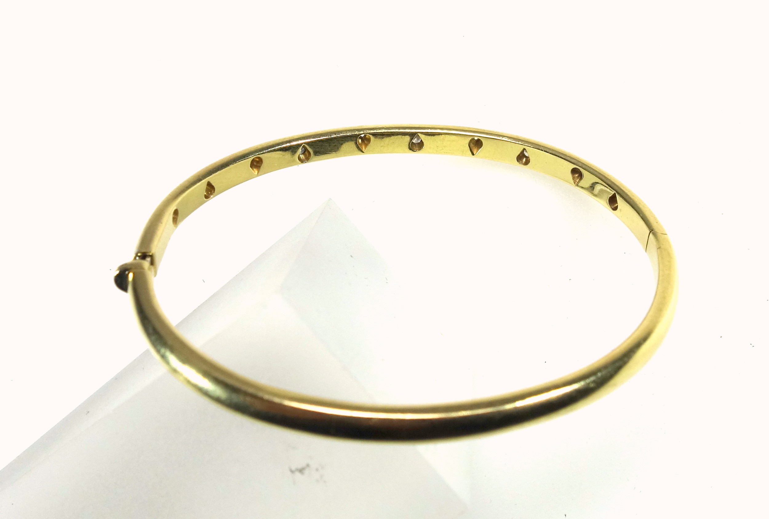 Tiffany & Co., 18ct gold and platinum, brilliant-cut diamond Etoile hinged bracelet - Image 3 of 4