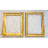 Victorian moulded rectangular picture frame with floral and bead decoration, rebate 48.2 x 67.5cm,