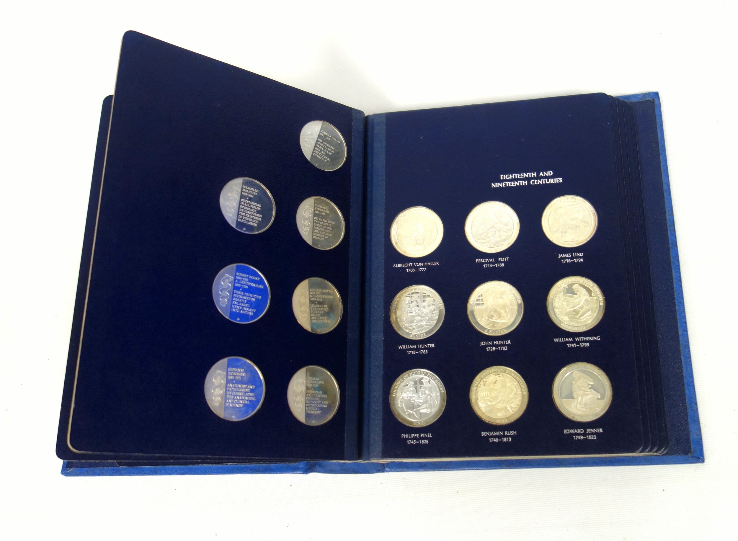 Systema Sciences Ltd. set of 66 Medallic History of Medicine silver special mint finish medals, - Image 6 of 11