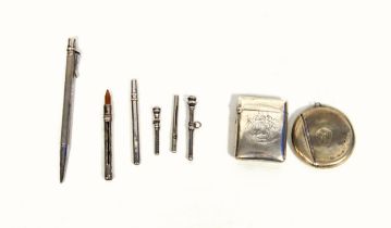 George V silver Everpoint engine turned propelling pencil by Sampson Mordan, London, 1937, L.11.6cm;