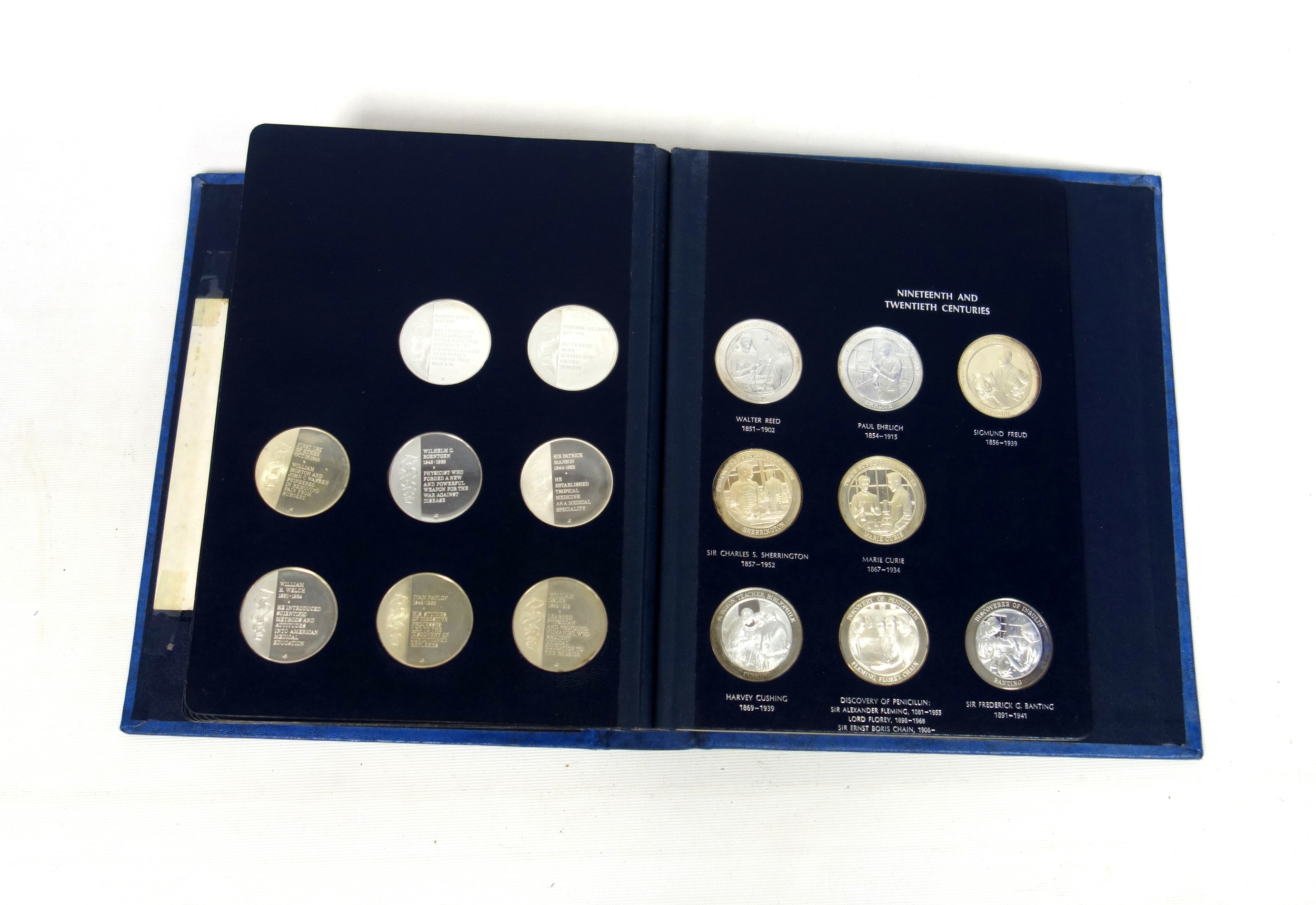 Systema Sciences Ltd. set of 66 Medallic History of Medicine silver special mint finish medals, - Image 10 of 11