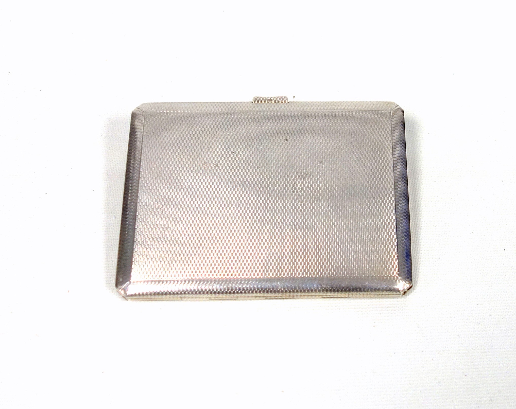 George V silver cigarette case with all-over engine turned decoration, by Cohen & Charles, London, - Image 3 of 4