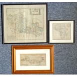 A collection of maps, prints and paintings, including Robert Morden's Berkshire, 1695, 41.5 x 47.5cm