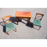 Victorian rectangular mahogany side table with a drawer, on carved tapering square section legs,