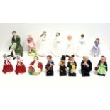 Royal Doulton figure A Gentleman from Williamsburg, HN 2227, H.15cm; 4 Charles Dickens characters,