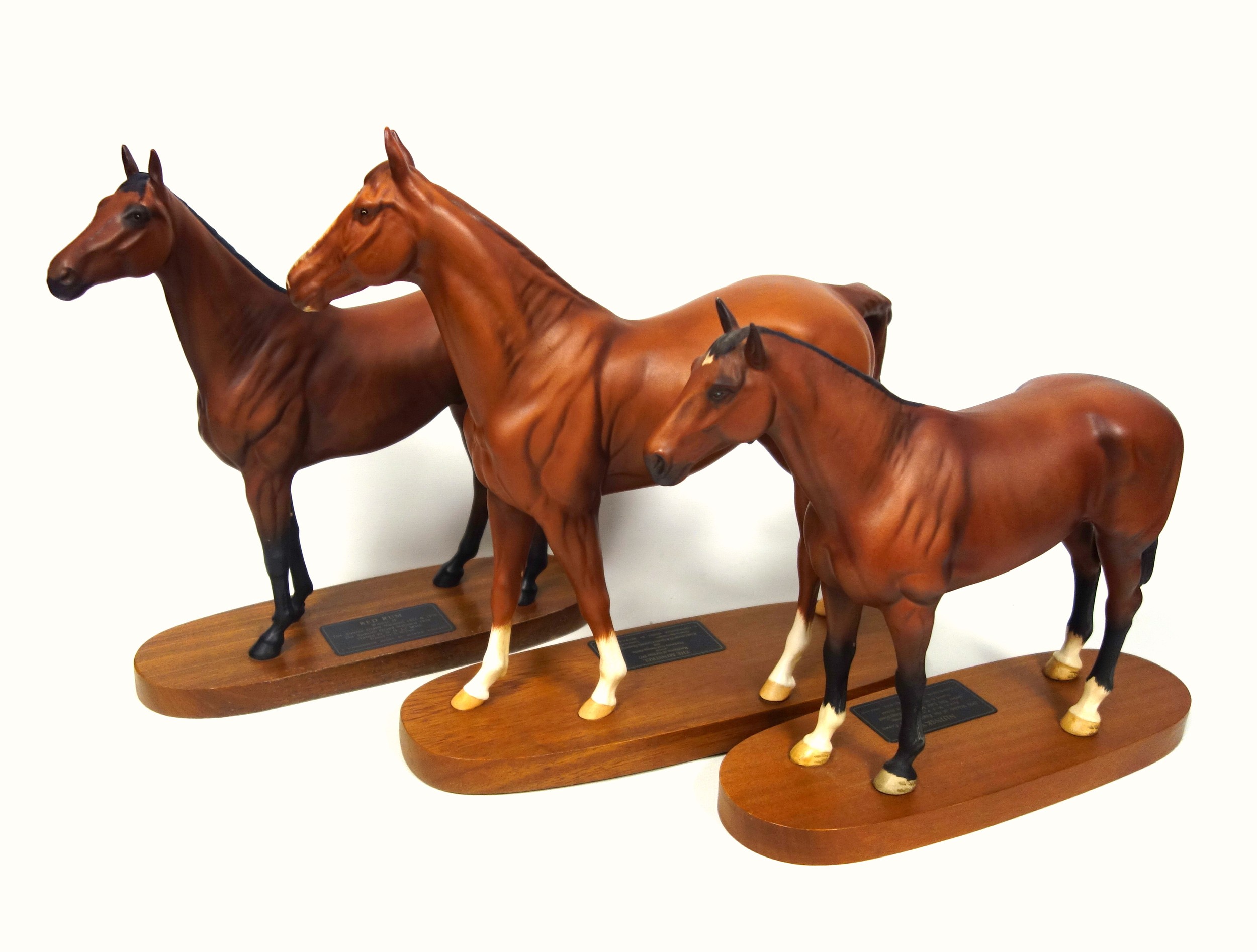 Three Beswick Connoisseur models of race horses; 'Nijinksky', no. 2345, 27.5cm high; 'The Minstrel', - Image 3 of 3