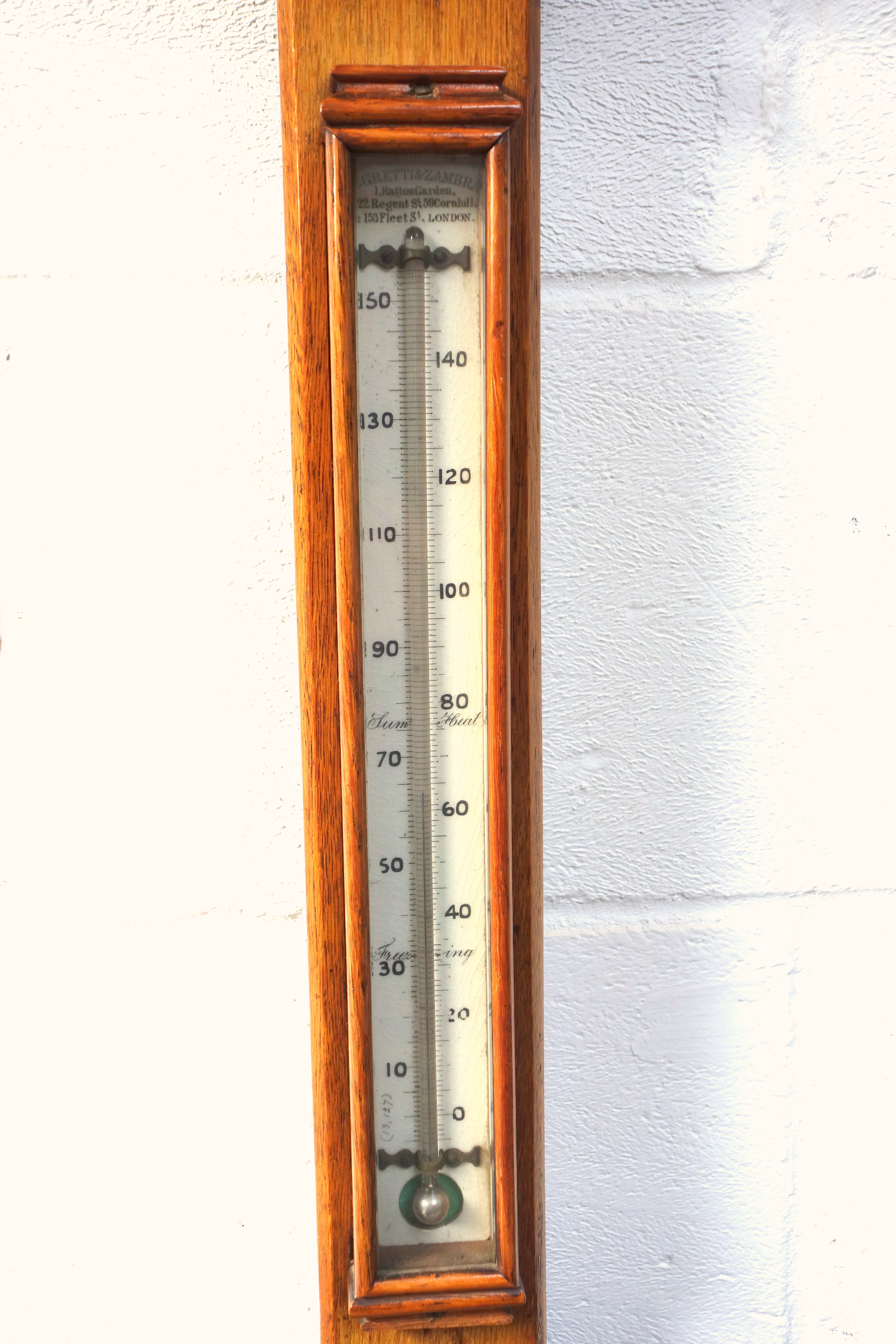 Late Victorian Admiral Fitzroy's storm barometer by Negretti and Zambra, 1 Hatton Garden, 122 Regent - Image 4 of 4