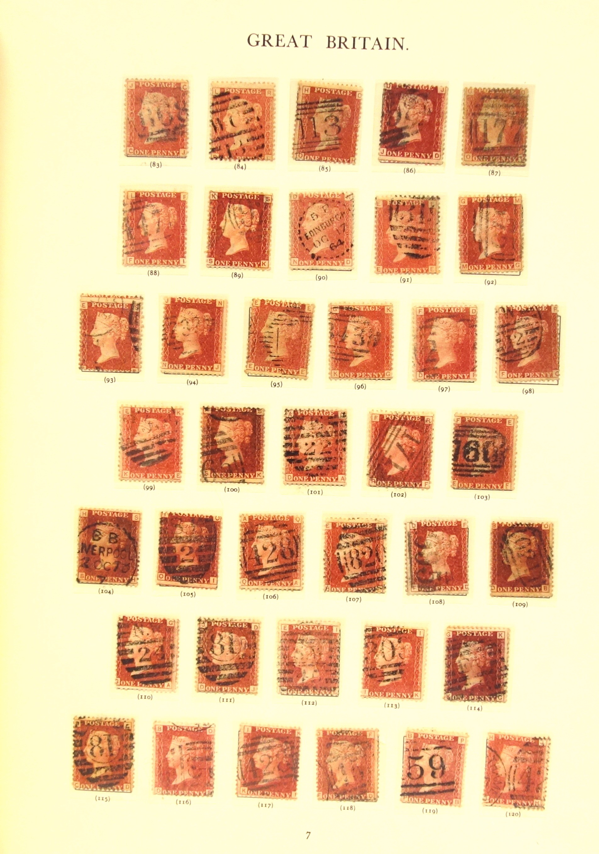 Windsor album containing Victoria stamps from SG76 1d red - SG209, (43); later stamps from George - Image 13 of 26