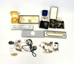 Christian Dior silver and gilt multi strand twist necklace, jet necklace, other necklaces, silver