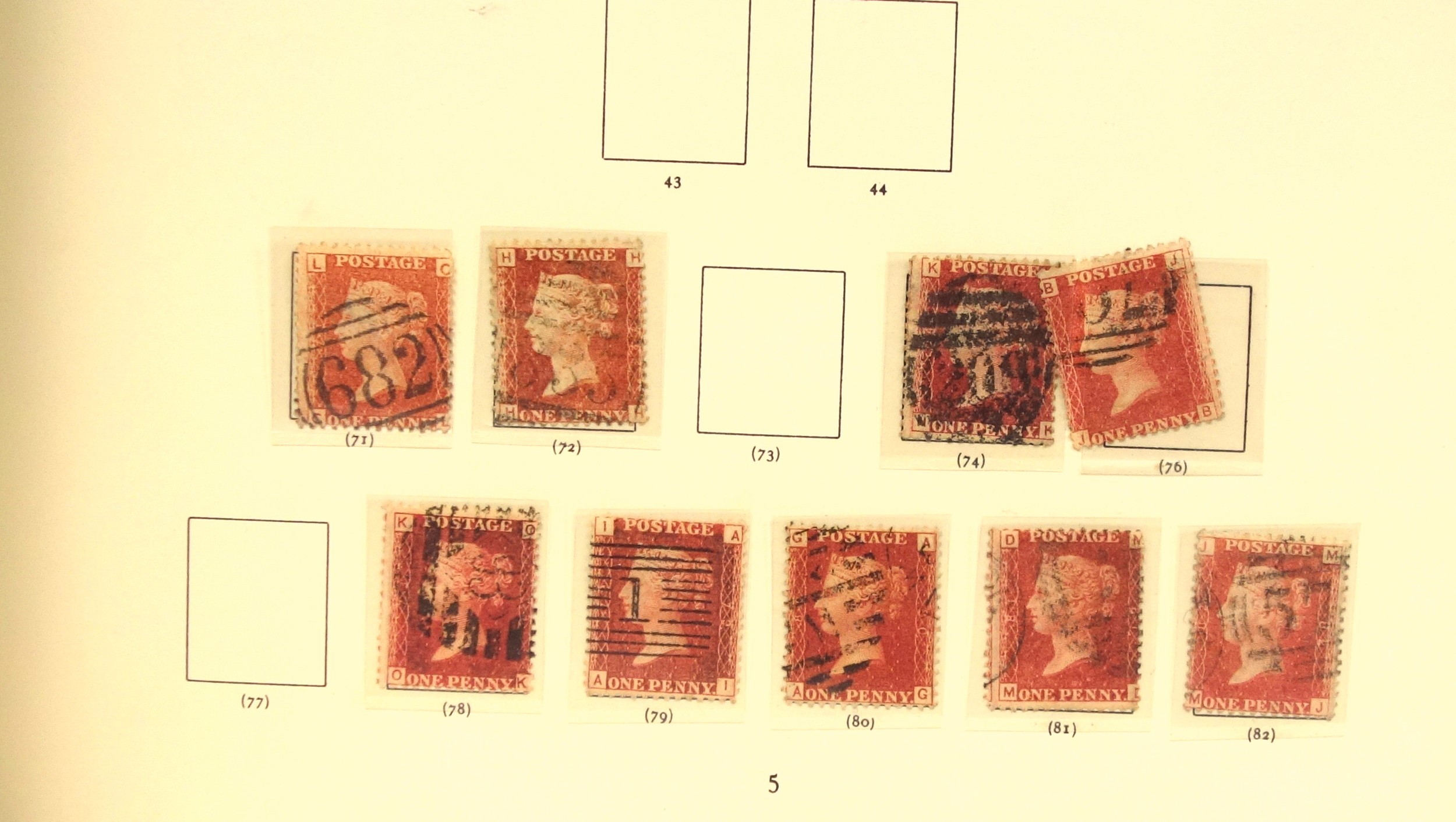 Windsor album containing Victoria stamps from SG76 1d red - SG209, (43); later stamps from George - Image 12 of 26
