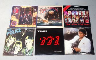 Collection of approximately forty 12 inch and 200+ 7 inch vinyl records including The Police, The