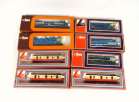 5 Lima Diesel/Electric locomotives, including British Rail, Deutsche Bahn, and S.N.C.F, and 3 "